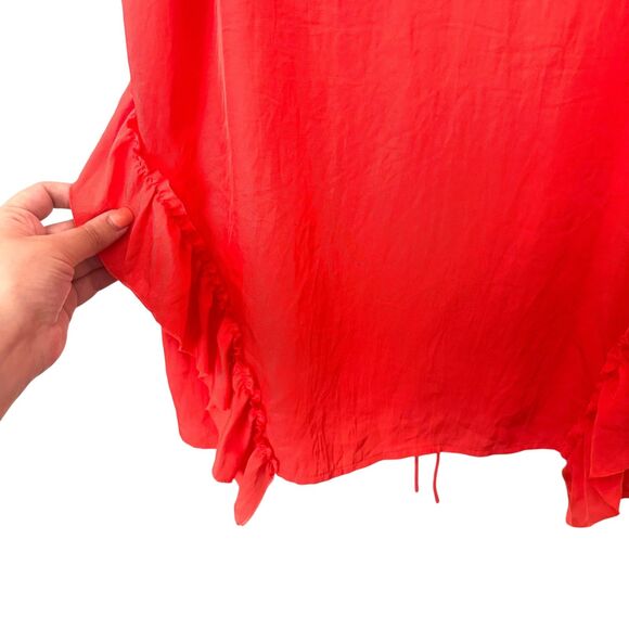 GREY JASON WU Ruffle Detail Sleeveless Blouse NWOT Sz 4 *NO‎ TAGS* - Picture 3 of 3